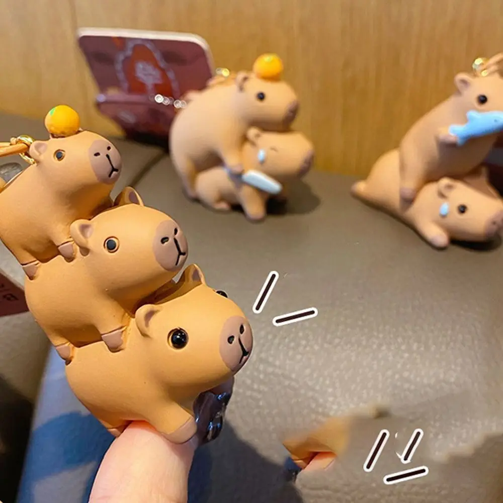 

Backpack Decor Kawaii Capybara Keychain Creative Cute Capybara Pendant Cartoon Lovely Capibara Keyring Bag Hanging