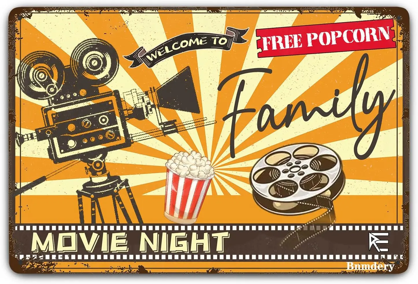 Металлическая вывеска для семейного фильма, ночного декора в стиле ретро, для дома, спальни, бара, кафе, клуба, пещера, стандартная жестяная вывеска, 8x12 дюймов