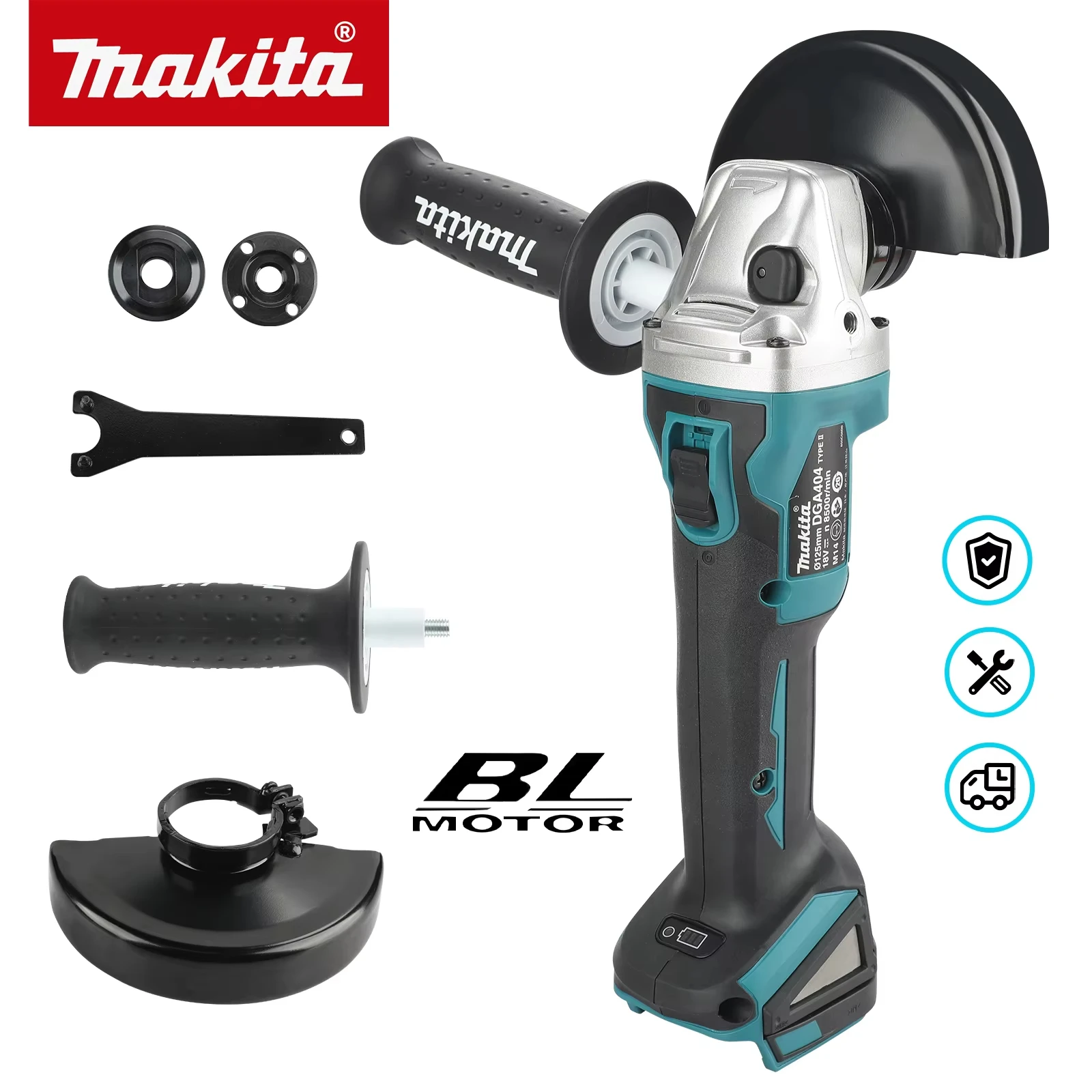 Makita Brushless Electric Angle Grinder Rechargeable Cutting Machine 18V High Power Polishing Machine For Makita Battery