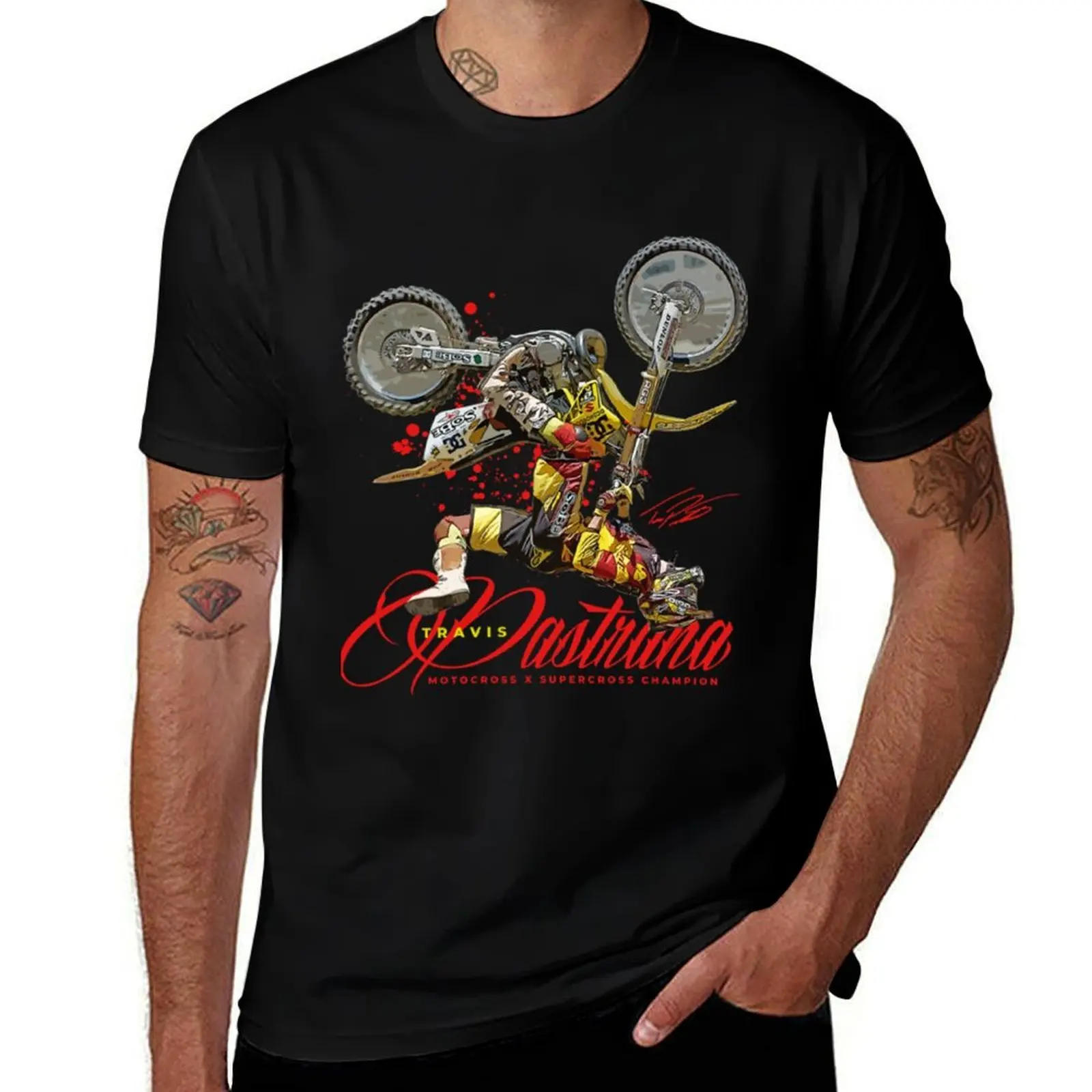 Travis Pastrana T-Shirt Breathable Workout Short Sleeve Top T-Shirt