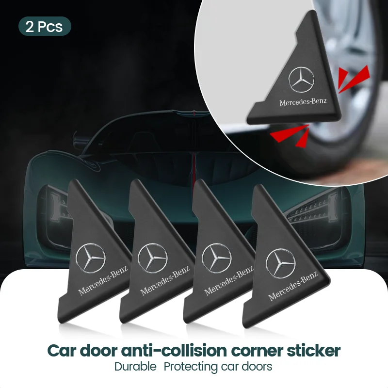 2Pcs Car Door Corner Anti-Scratch Protector Cover Stickers For Mercedes Benz AMG W211 W203 W204 W210 W124 W202 CLA W212 W108 GLA