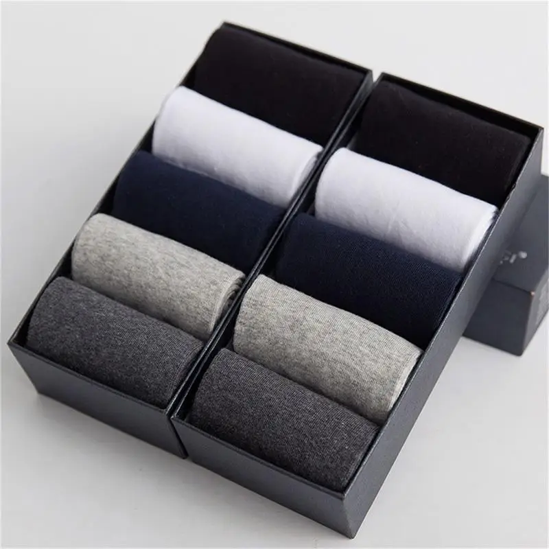 

20Pcs/Men's Cotton Socks Solid Color Casual Men Mid-calf Socks Soft Deodorization Spring Summer Autumn Men's Socks Size EU38-44