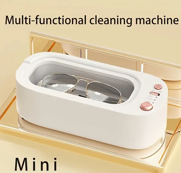 High-Frequency Vibration USBRechargeable Eyeglass Cleaner with Digital Display Portable DeepCleaning for Glasses