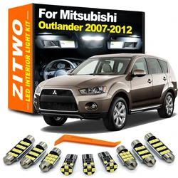 ZITWO 11 szt. Zestaw Lamp do wnętrza lampy LED do Mitsubishi Outlander 2 MK2 II 2007 2009 2010 2011 2012 żarówka LED