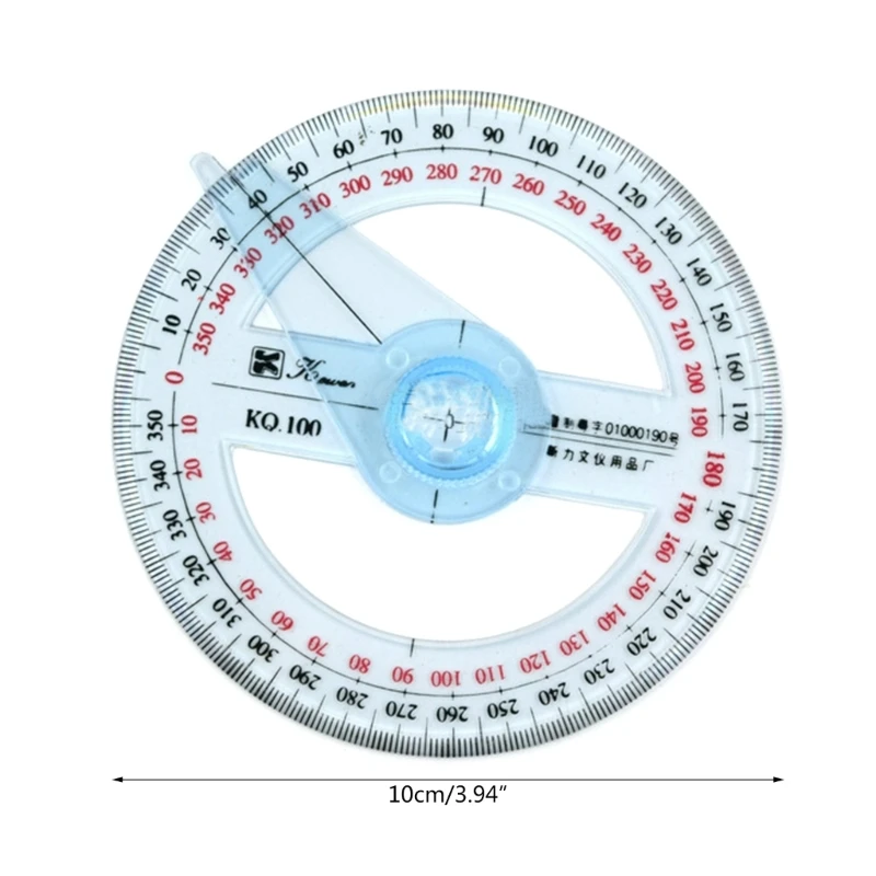 Plastic Circle Protractor Ruler 360 Degree Measure Protractor 360 Degree Protractor for Student Measurement