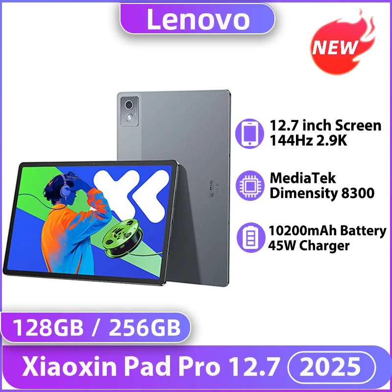 Original Lenovo Xiaoxin Pad Pro 12.7 2025 MTK Dimensity 8300 LPDDR5x 128GB 256GB JBL Speakers 10200mAh 45W Charging GPS Tablet