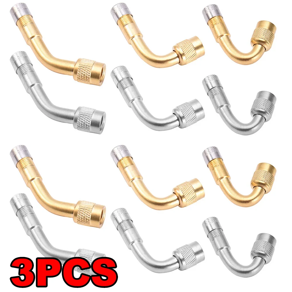 AliExpress 1/3PCS Car Tyre Valves Inflation Extension Tube 45/90/135 Degree Adapter Motorcycle Bike Tyre Valve Connector Accessories