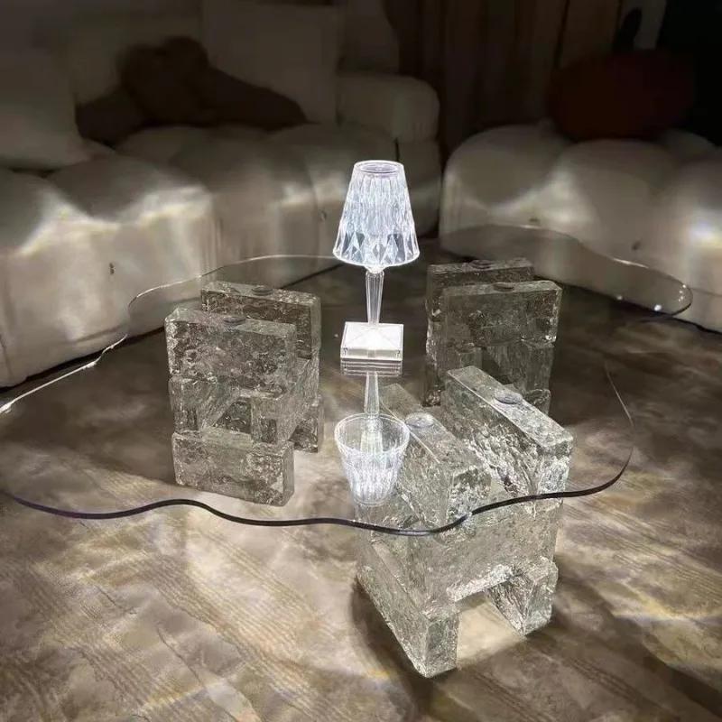 Transparent Acrylic Coffee Tables Irregular Nordic Modern Side Coffee Tables Luxury Designer Koffietafels Furniture For Home