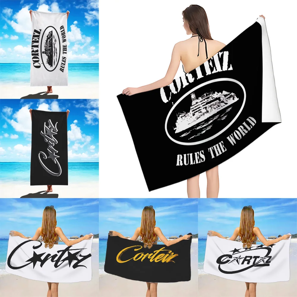 Beach Towel Microfiber Sand Free Quick Dry Soft Sandproof Pool Towels Gift for C-Corteizs Women Travel Shower