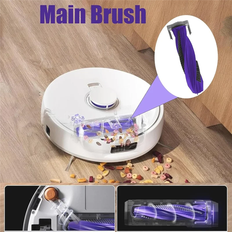 A02V-Pack Of 17 Accessories Kit For NARWAL Freo Z10 Ultra Freo Z10 Sweeping Robot Main Brush Side Brushes Filter Rag Dust Bag