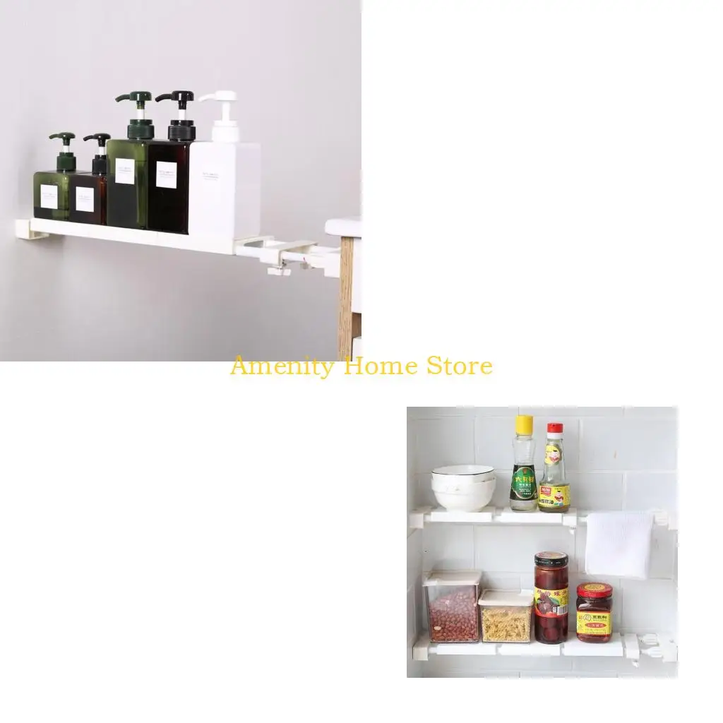 F26C Window Sill Retractable Rack Kitchen Partition Telescopic Rod Separator Board