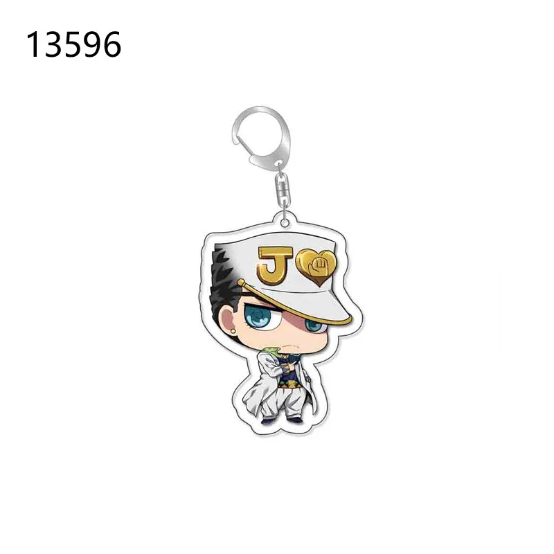 1pc JoJo\'s Bizarre Adventure Anime Keychain Cartoon Acrylic Pendant Cute Plastic Bag Parts & Accessories