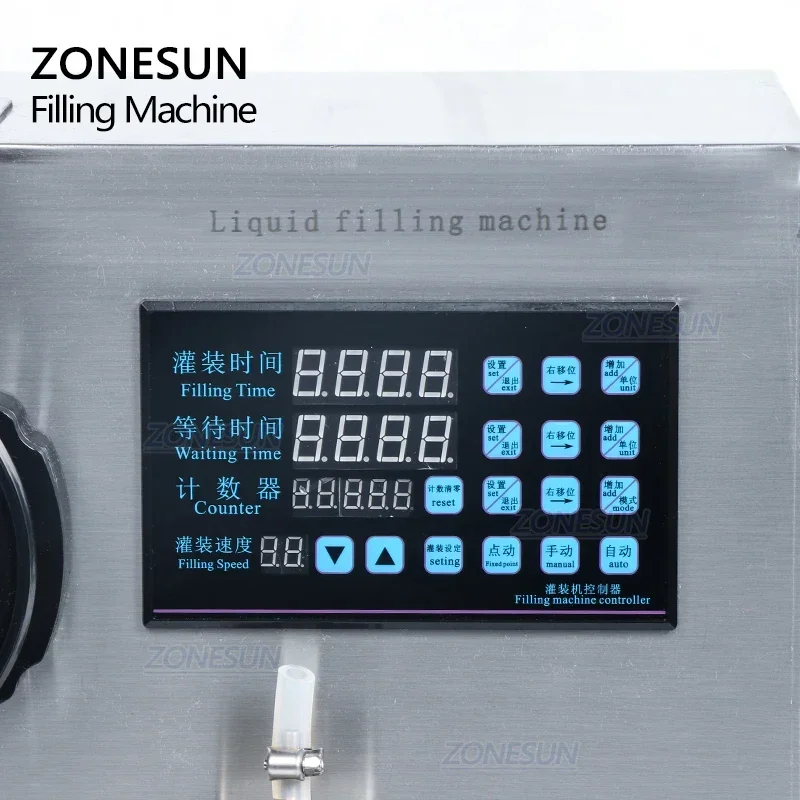 ZONESUN Semi-automatic Small Bottle Honey Liquid Filling Machine For Nail Polish Lip Gloss Essential Oil Cosmetics