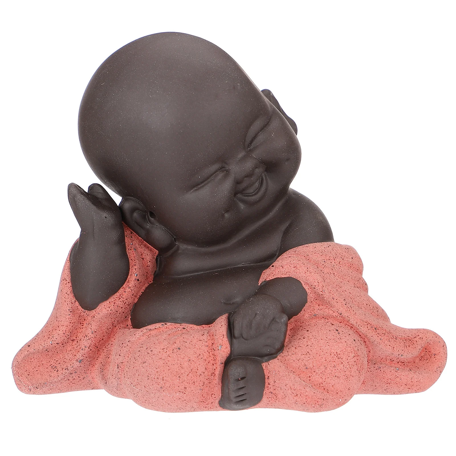 

1Pcs Maitreya Laughing Pet Purple Clay Desktop Ornament Home Decor Table Decoration Pet Buddha Decor