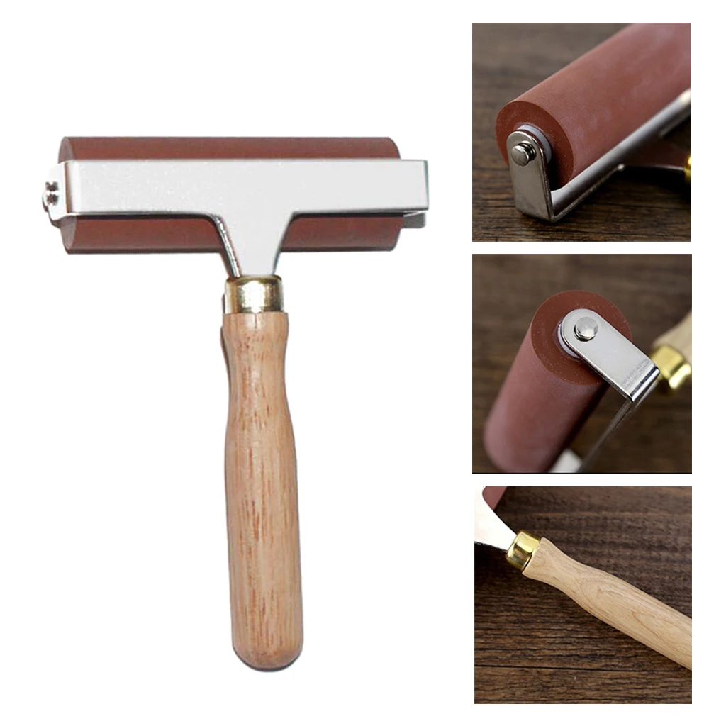 الثقيلة لينة المطاط براير الأسطوانة ، الحبر قضيب الأسطوانة ، فرشاة الفن الحرفية للطباعة النفط اللوحة خلفية أداة