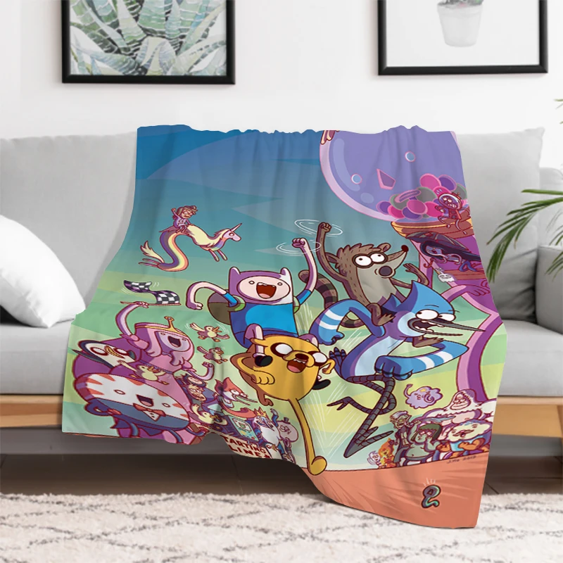 

R-Regular Cartoon Show Blanket Bed Blankets & Throws Furry Winter Sofa Throw Fluffy Soft Baby Fleece Beds Custom Nap Anime Home