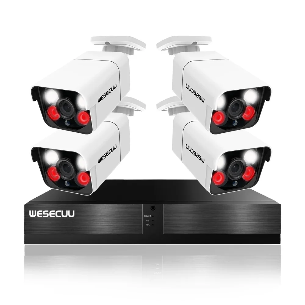 WESECUU OEM High quality Surveillance System ip camera kit 8mp 4k hd security system video cameras cctv camera kit