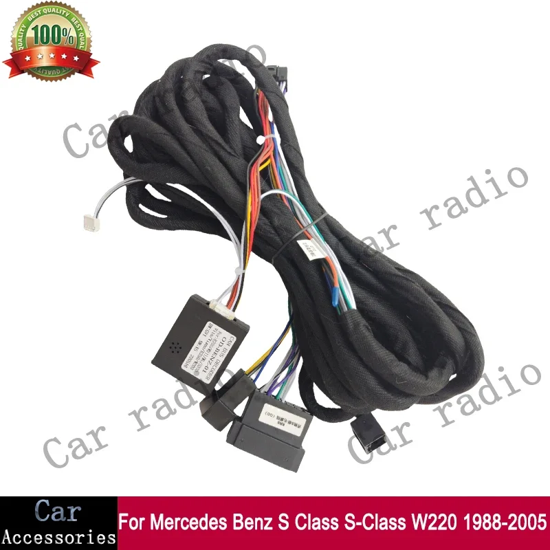 

For Mercedes Benz S Class S-Class W220 1988-2005 Wiring Harness Car Radio MP5 Android Player Power Cable Canbus Box.