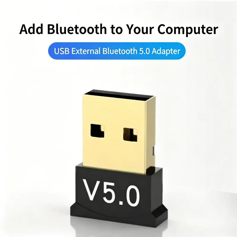 

Plug-and-Play Bluetooth 5.0 Adapter USB Transmitter for Desktop Laptop Audio External Desktop Laptop Bluetooth Adapter