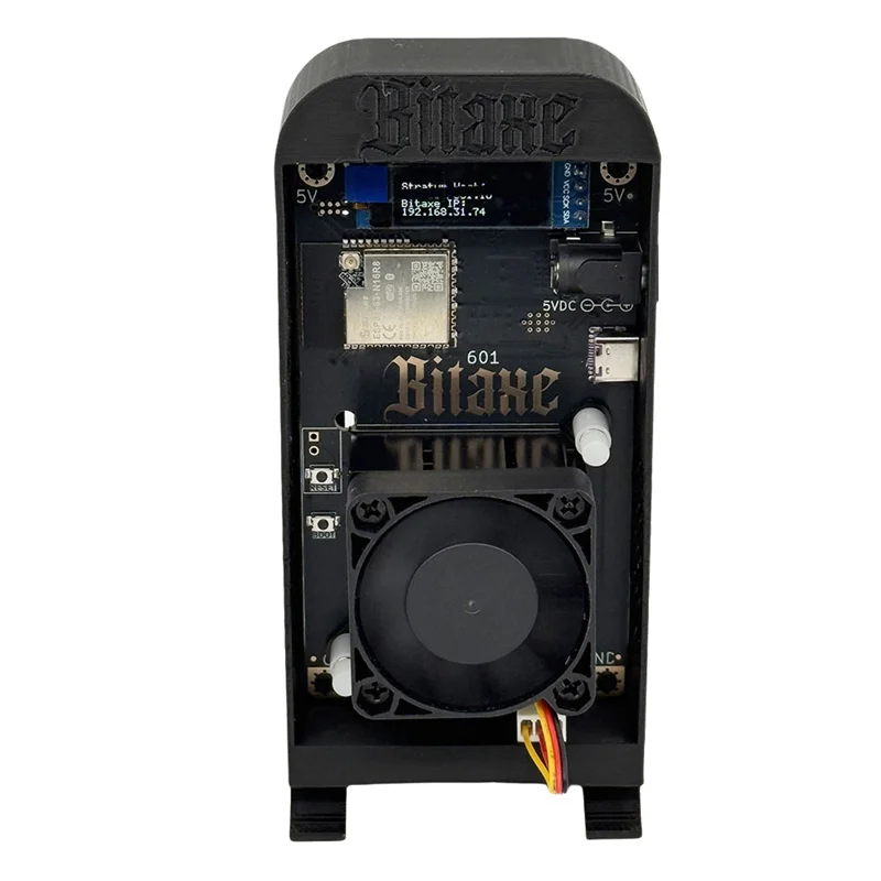 BMBY-Bitaxe Gamma 601 1.2TH/S جهاز تعدين Bitcoin Solo Lottery BM1370 Asic Chip 18-22W BTC جهاز تعدين من Antminer S21 Pro EU PLUG