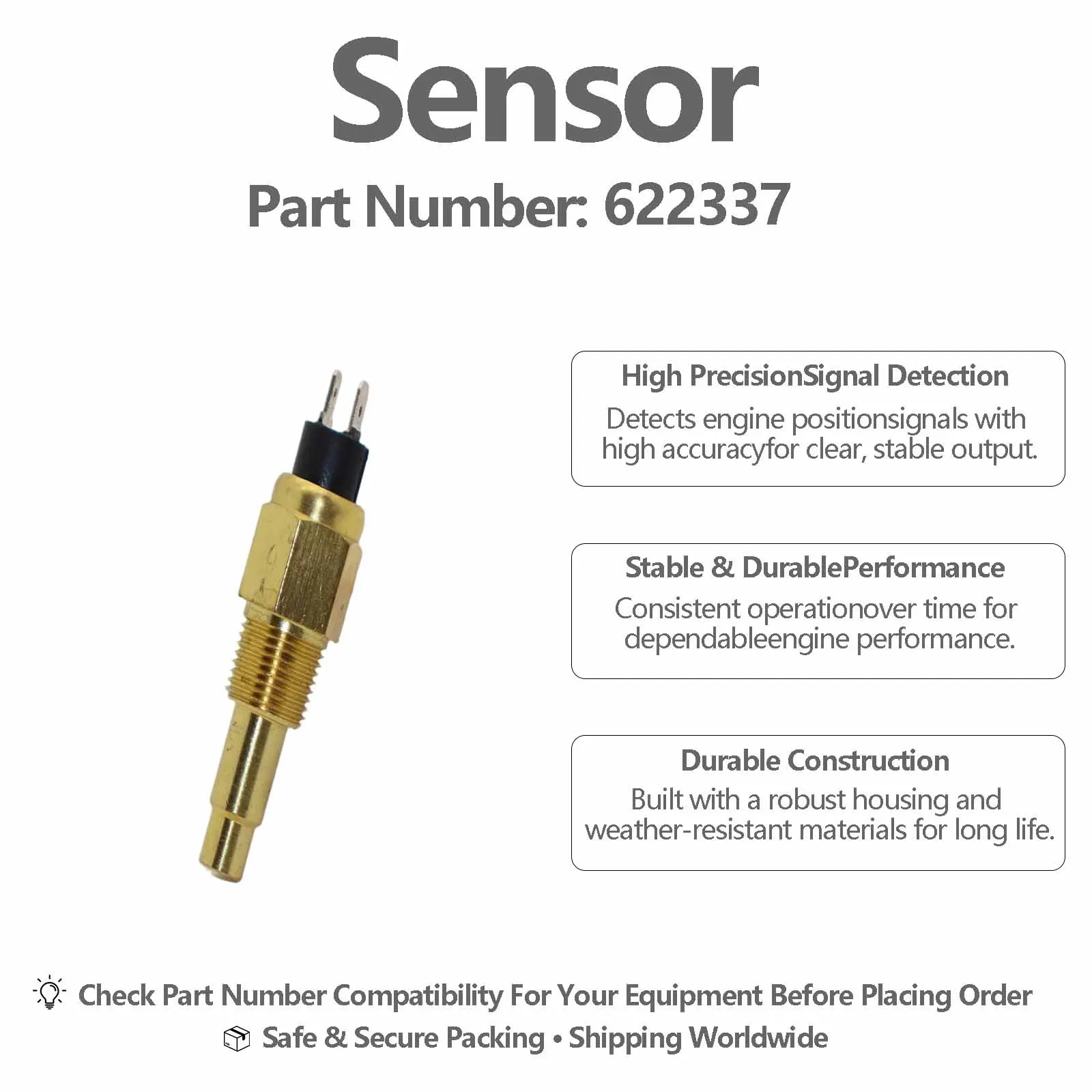 622-337 622337 Water Temperature Sensor For FG Wilson Genset Mechanical Engine Accessories