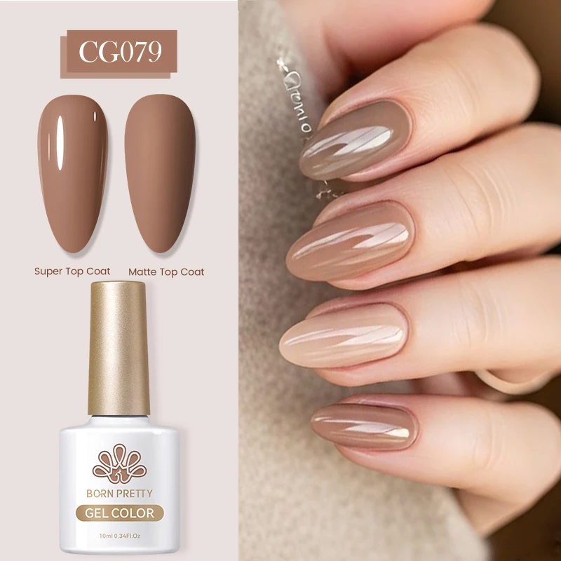 BORN PRETTY 10ml Smalto per unghie gel marrone rosso scuro Autunno inverno opaco semipermanente Soak Off UV LED Vernice per manicure Fornitura per unghie