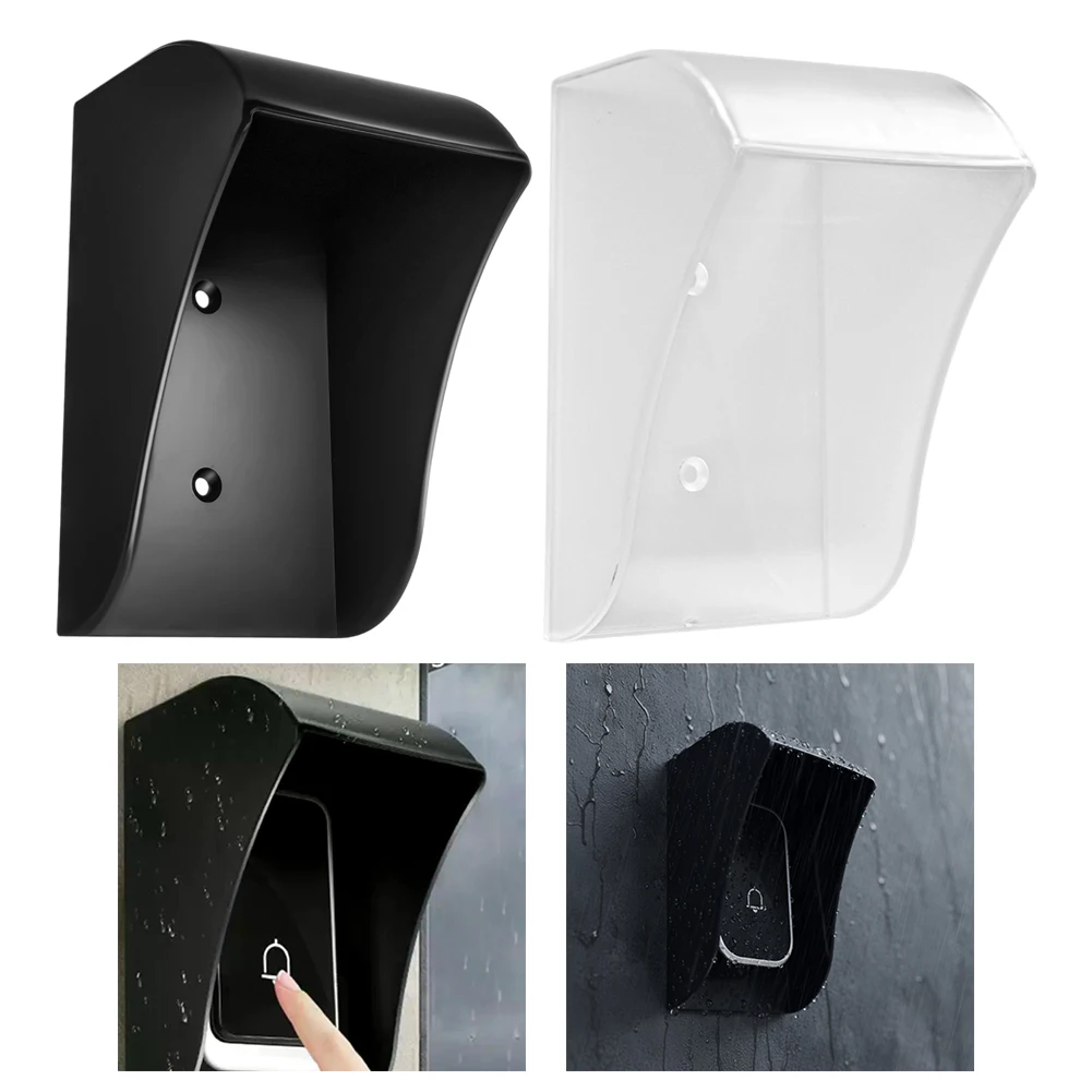 1pc Waterproof Guard Cover Rainproof Case Plastic Rain Protector Doorbell Cover Doorbell Parts Accessories
