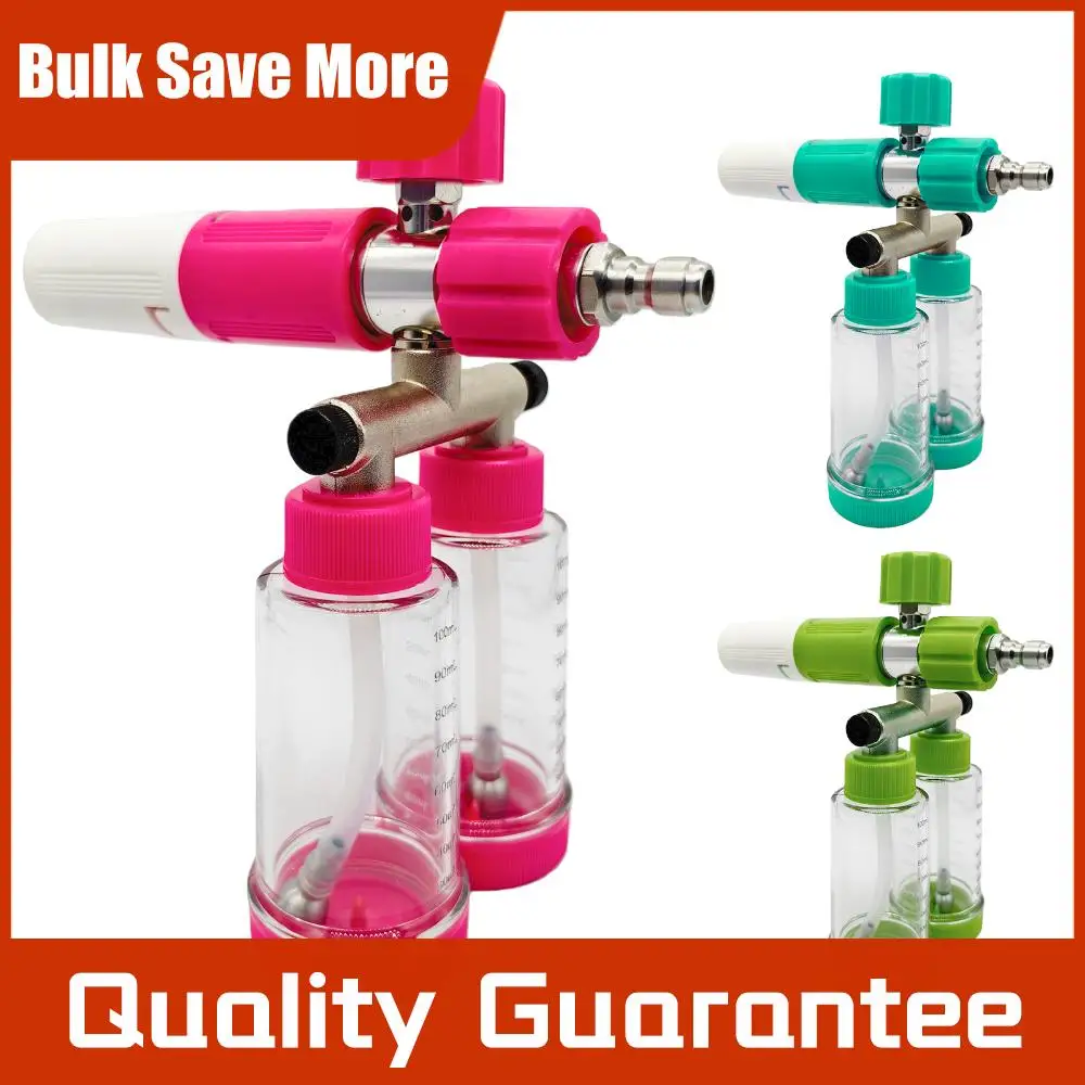 

Портативный распылитель пены для автомойки 100 мл с двумя баками, съемный, для авто и домашнего использования, пенная насадка для снежной пены