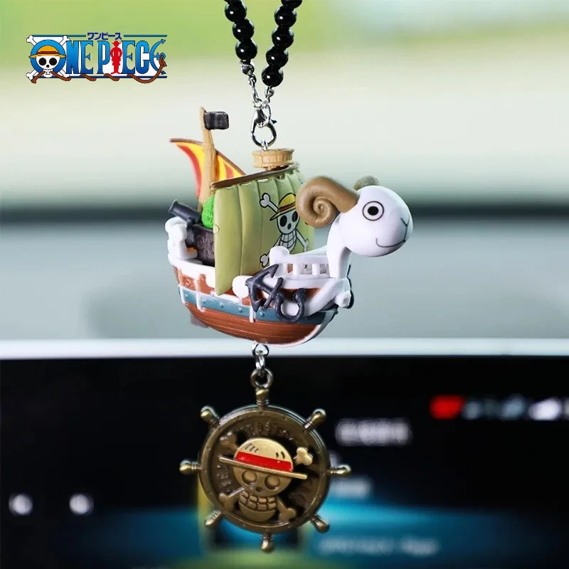 One Piece Anime Gadżet Postać na Huśtawce Model Auto Lusterko Wsteczne Zawieszka Ozdoby Urodzinowe Śliczne Zabawki Prezenty Świąteczne