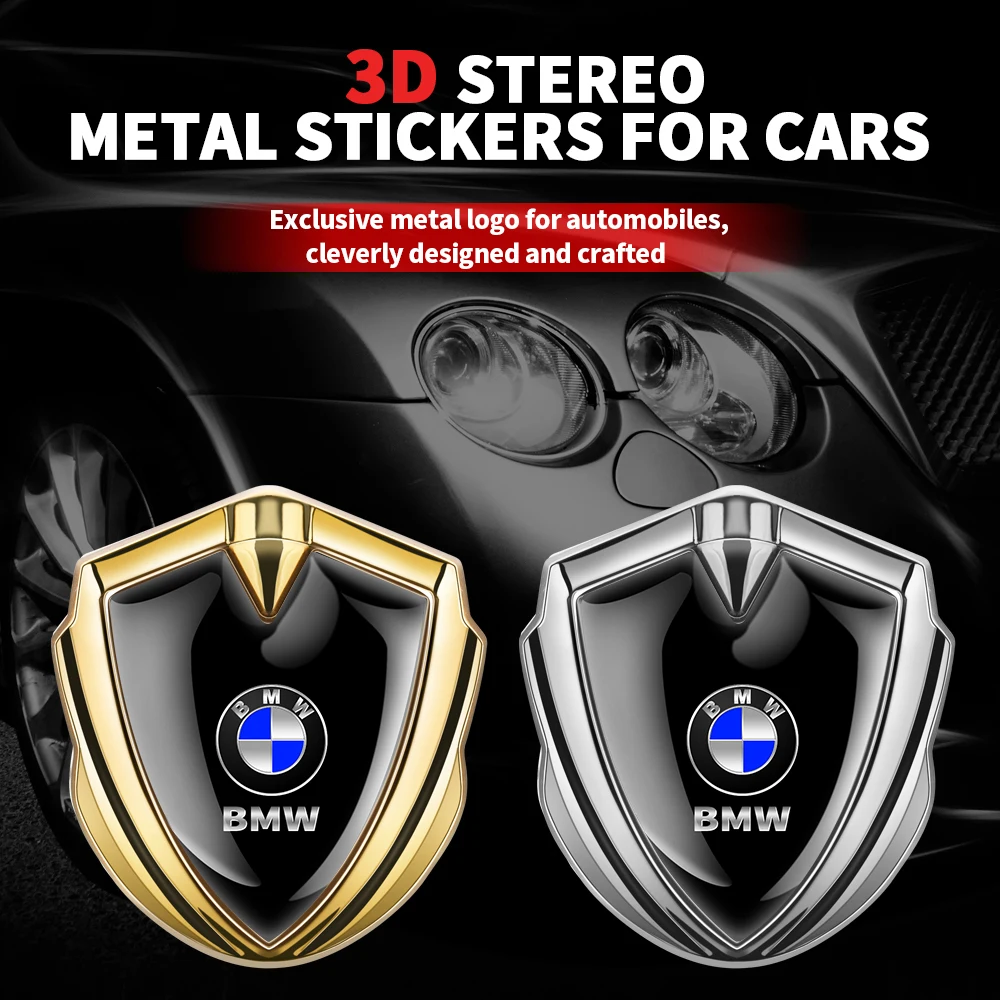 1PCS 3D Metal Car Side Fender Stickers Shield Emblem Badge Logo For BMW M Performance M3 M5 M6 F01 F20 F10 F32 E87 G30 E92 E91