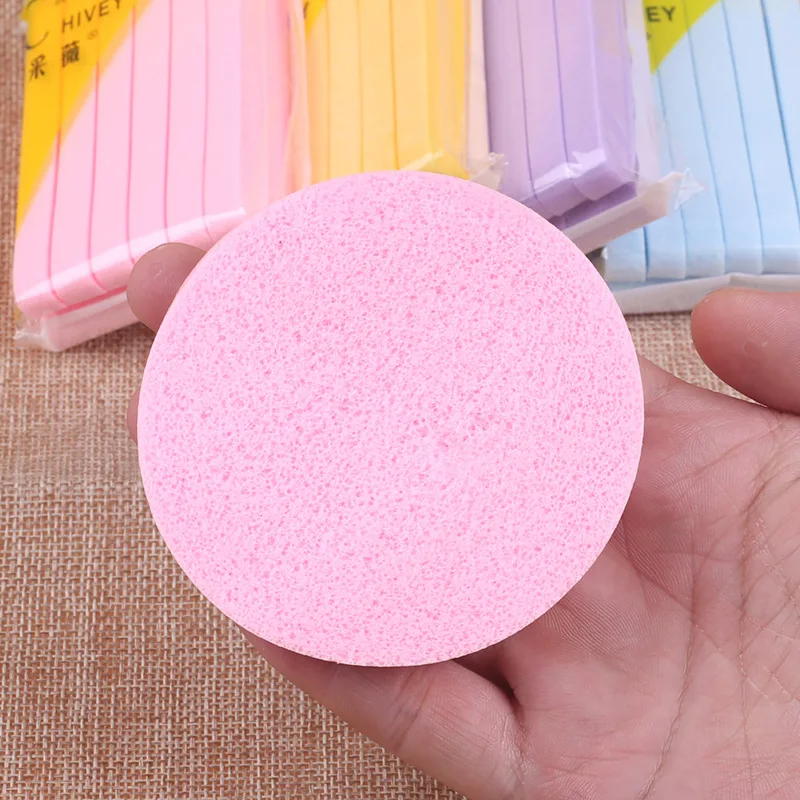 24/36/48 pezzi monouso compressi per la pulizia del viso soffio rotondo rimozione del trucco spugne esfolianti per il lavaggio del viso rimuovi strumenti per il trucco