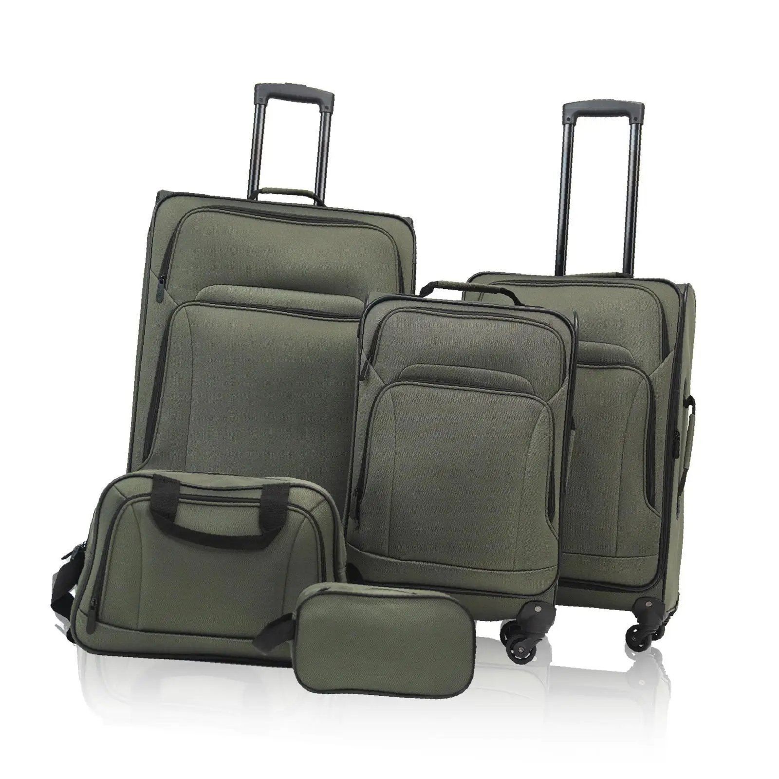 Large Capacity Luggage Set Expandable Softcase Suitcase with Organizer for Vacation and Work Trips