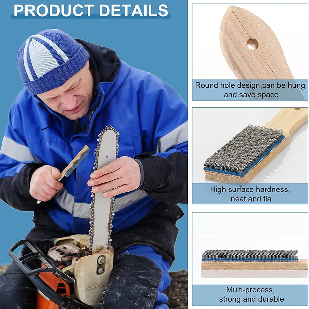 Plik karty szczotki do kart stalowych szczotka do czyszczenia usuwania wiórów do czyszczenia 8.26 Cal długości 2 sztuki