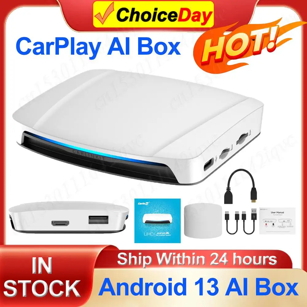 

2024 New CarlinKit Android 13 CarPlay AI Box Wireless CarPlay Android Auto Smart TV Streaming Box Qualcomm SDM660 8-Core UHD