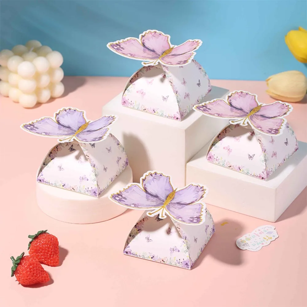 12/24 Stück kreative Schmetterlings-Süßigkeitenboxen für Geburtstag, Hochzeit, Valentinstag, Muttertag, Gedenkfeier, Karneval, Süßigkeiten-Geschenkverpackung – Detail 2