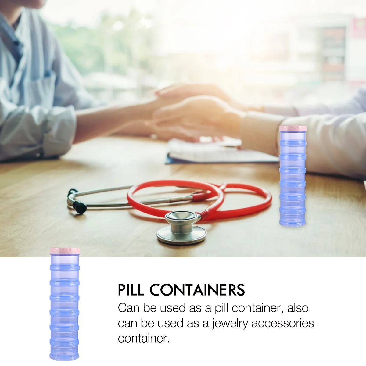 

7 Grids Pill Organizer Box Premium Material Travel Storage Case Compact Size Jewelry Accessories Holder Pill Containers