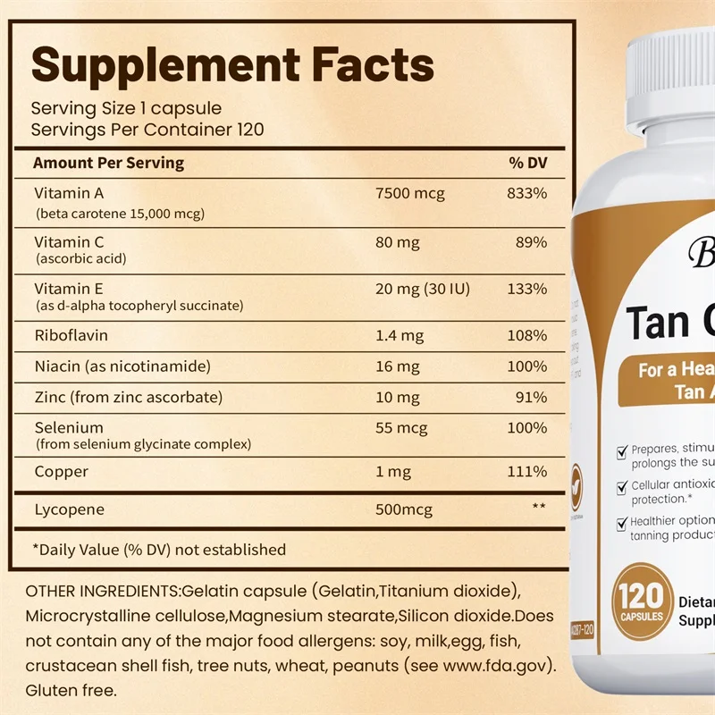 Tan Optimizer - Bronze Glow, Helps Achieve A Healthy, Improve Dryness and Roughness, Keeps Skin Hydrated, Enhances Elasticity