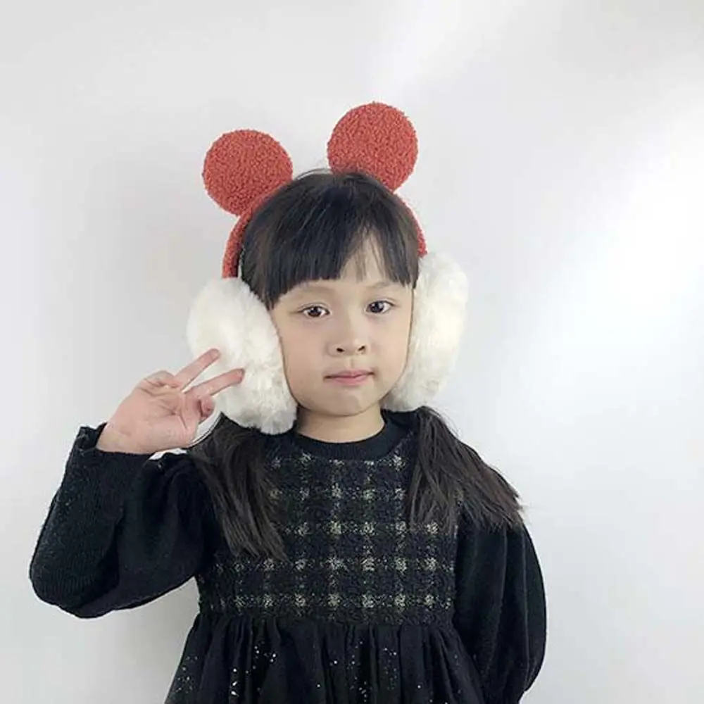 Cute Outdoor Ear Lap Ear Warmer Cold Protection Plush Earflaps Women Ear Cover Kids Plush Earmuff Ears Ear Wrap