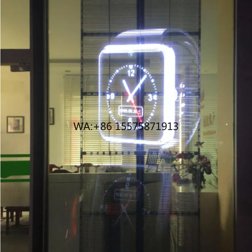 Customizable High Transparent Led Screen Display Indoor Led Advertising Screen Display on Glass Window