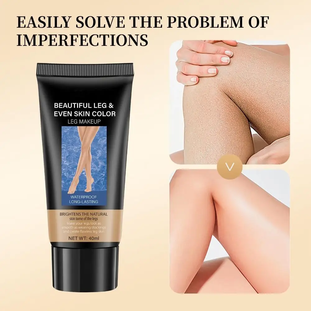 Bein-Make-up, Bein-Concealer-Creme, kein Transfer, wasserfeste Beincreme, Körpernarbe, Vertuschung, einfache Anwendung, Beinpflegecreme für Frauen