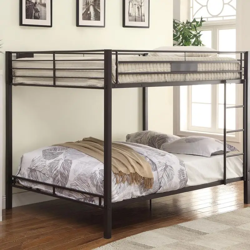 

Double Queen Bunk Bed with Built-in Ladder in Sandy Color