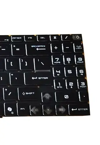 Black Laptop 24-Zone RGB Backlit Keyboard For MSI Pulse A16 / A17 AI+ C3XW C3XWGKG C3XWFKG C3HWGKG C3HWFKG English US New