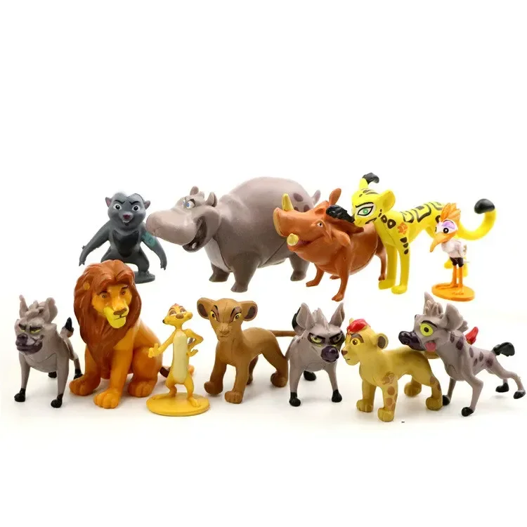 12pcs/lot Lion king Simba Mufasa Kiara Pumbaa Timon Rafiki PVC Figures statue dolls Collectible model Toy kids baby gift