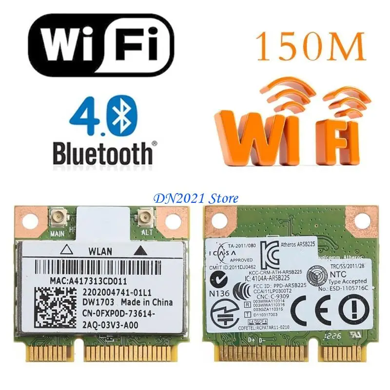 F3KE Mini PCI-Express Wireless Card, IEEE 802.11 b/g/n scheda LAN per