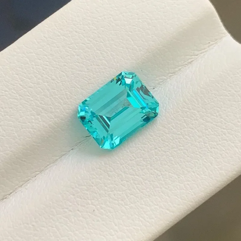 Pirmiana New Popular Emerald Cut Lab Grown Paraiba  Semi-precious Gemstone for Jewelry Making