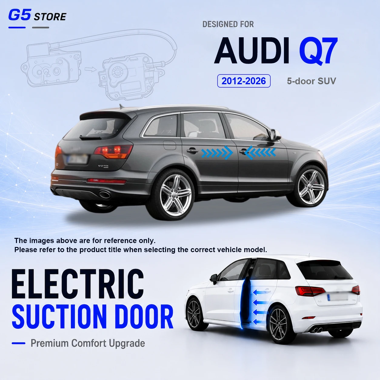 

For Audi Q7 1st 2nd Gen 4L 4M 2012-2026 Car Electric Suction Door Power-assisted Closing Door Soft-close Function