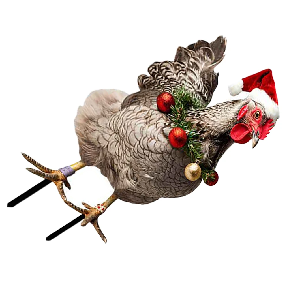 

Colorful Light Bulb Chicken Decoration Stakes Outdoor Garden Lawn Courtyard Park Yard Display Christmas Ornament stakes