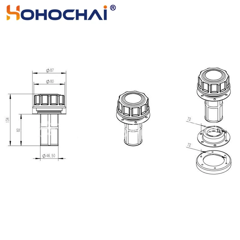 Generator Set Fuel Tank Cap Fuel Filler Cover Genset And Auto Parts
