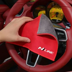 Microfiber Towel Super Absorbent Car Wash Cleaning Drying Cloth For Hyundai N Line Nline tucson kona sonata veloster i30 i20