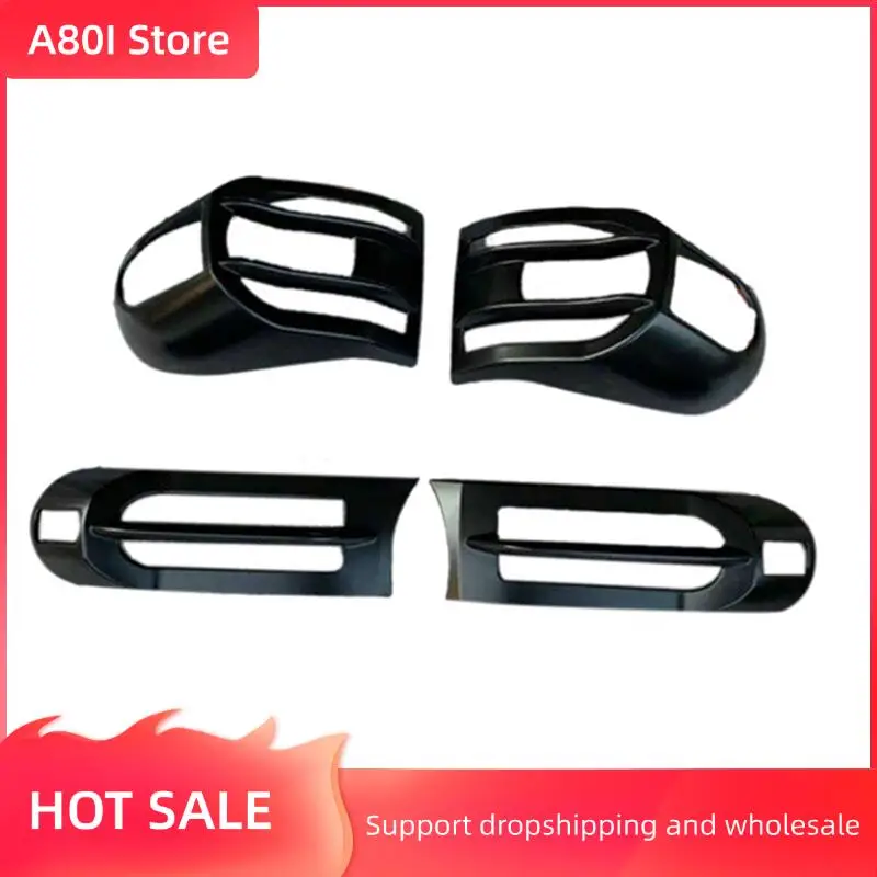 

A80I 4 PCS Front Fog Lamp Turn Signal Box Rear Taillight Protection Cover Car Accessories Matte Black For Toyota FJ Cruiser 2007